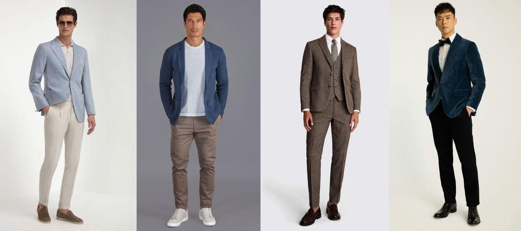 Men's Coats and Blazers based on Fabrics and Seasons